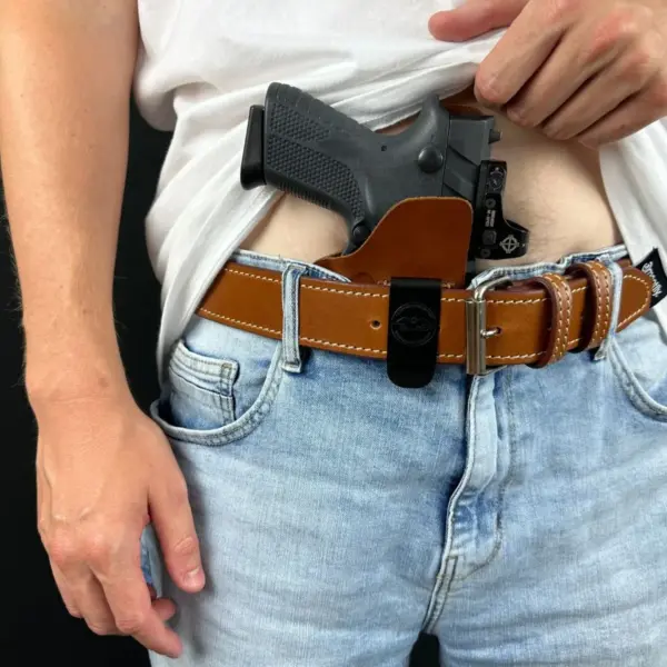 Skórzana kabura IWB Multifit do noszenia w ukryciu - Compact - obrazek 3