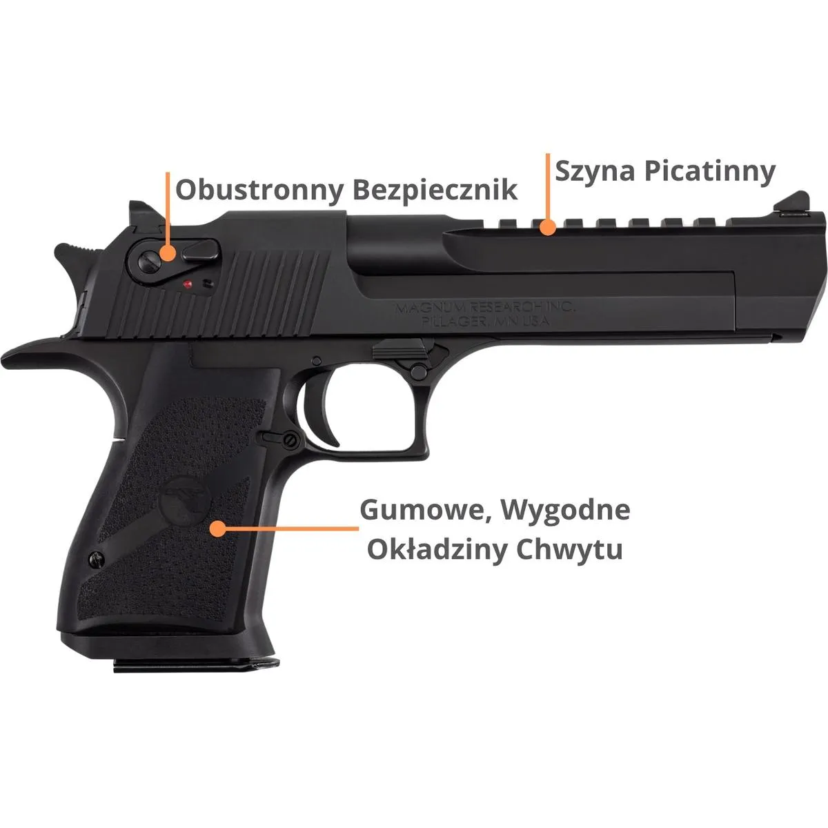 Desert Eagle XIX 6'' Black .44Magnum - obrazek 5