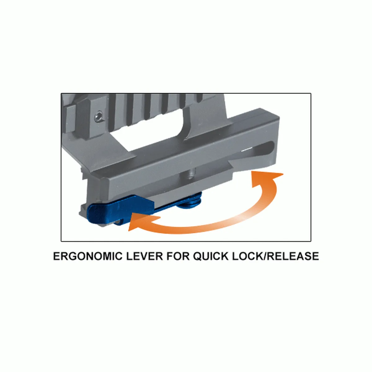 UTG Leapers Montaż Picatinny boczny QD do AK UTG PRO czarny - obrazek 4