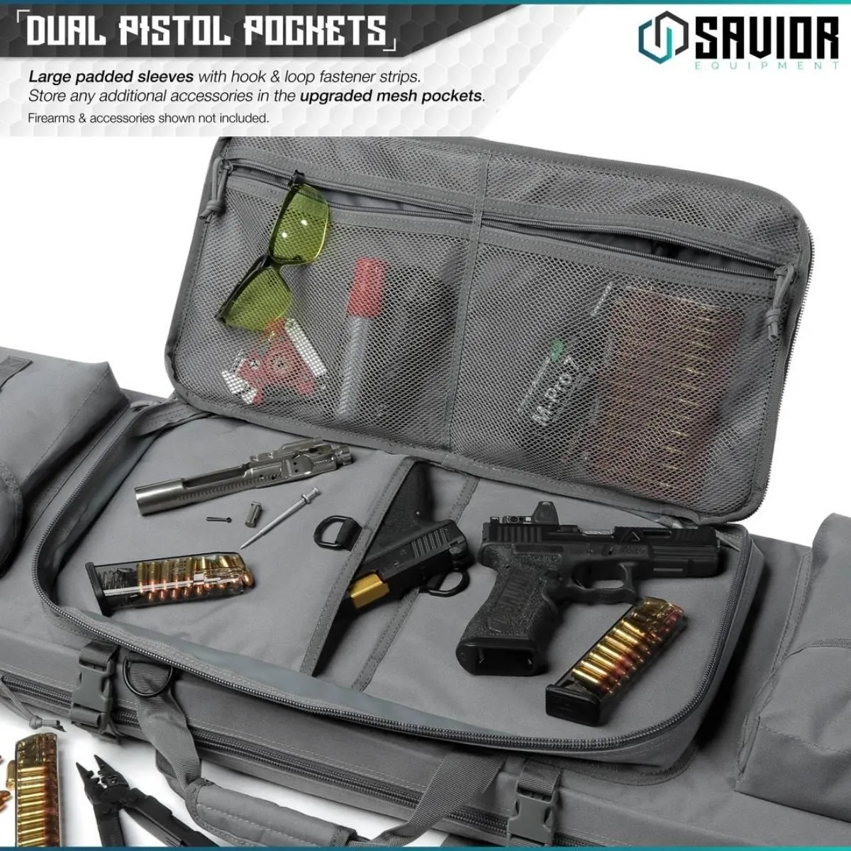 Savior - Torba Double Rifle Bag - Urban Warfare - 55" - Szary - obrazek 4