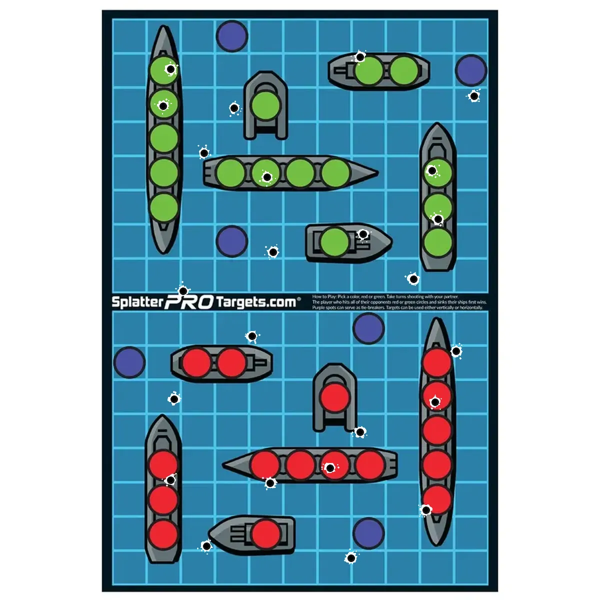 Tarcza reaktywna Splatter PRO Target Gra w Statki 45x30