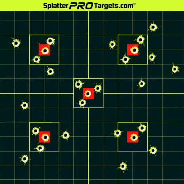 Tarcza reaktywna Splatter PRO Target Siatka do ustawiania broni 30x30